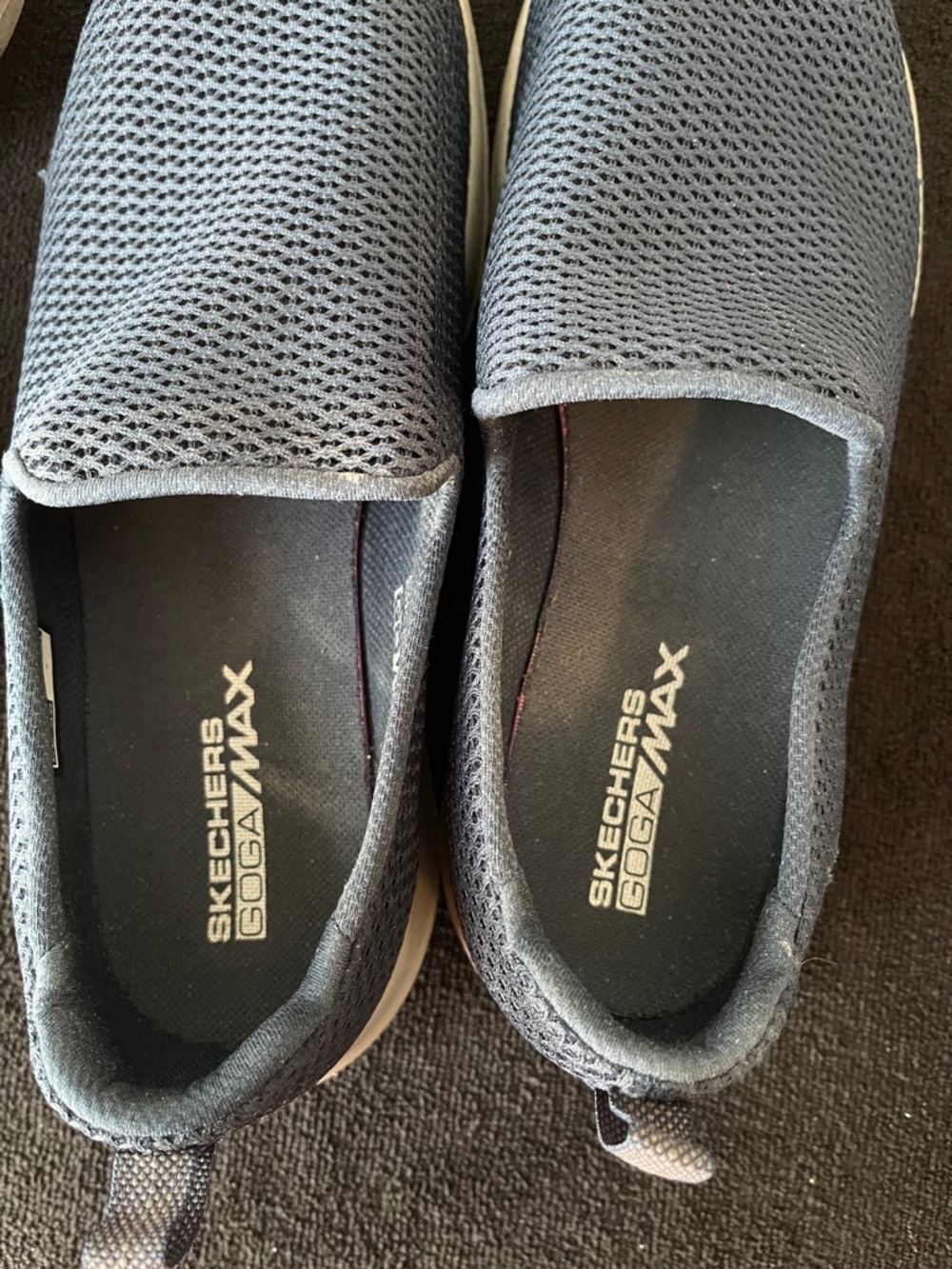 Skechers Women's Slip-On Flats in Black and Blue - Picture 4 of 11